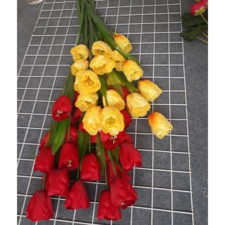 Hoa tulip giả hoa lụa cành dài 90cm 5 bông trang trí nhà cửa chụp ảnh sản phẩm