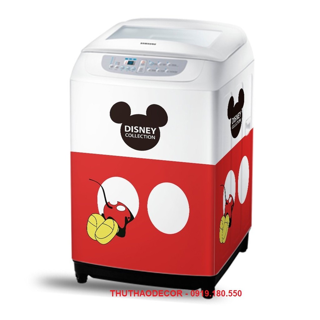 Decal dán máy giặt - tủ lạnh mini MICKEY COLECTION