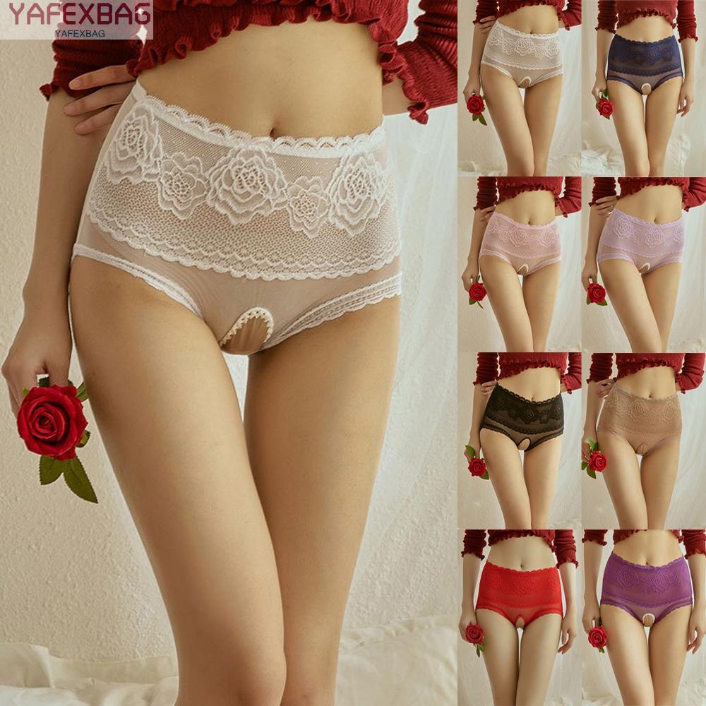 Womens Sexy Lace Crotchless Panties Underwear Thongs G-Strings Briefs Knickers 2022 hot sale new