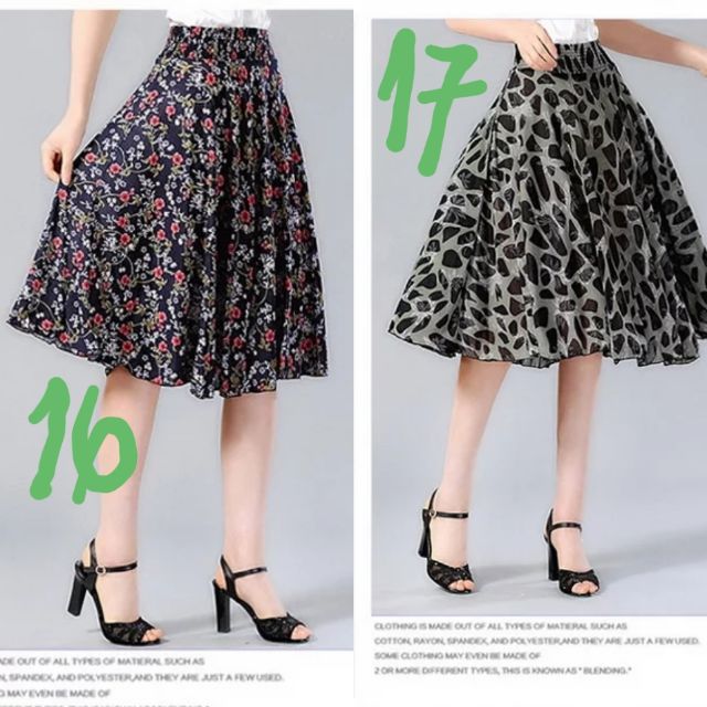 Chân váy xòe dài nhiều mẫu