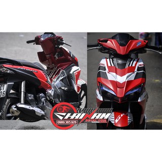 Tem Trùm Air Blade Sọc trắng đỏ đen