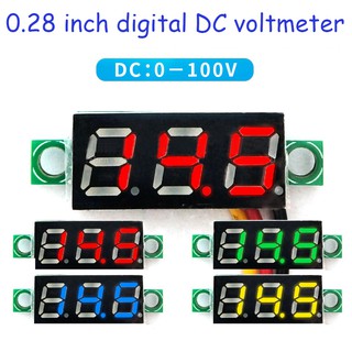 Vôn kế kỹ thuật số 3 dây màn hình LED 0.28 inch DC 0-100V chất lượng cao