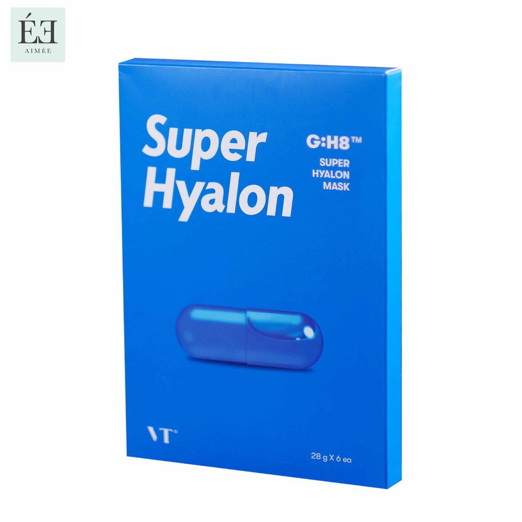 Hộp 6 Miếng Mặt Nạ Dưỡng Da Cấp Nước Cấp Ẩm và Dưỡng Ẩm Chuyên Sâu VT SUPER HYALON G:H8