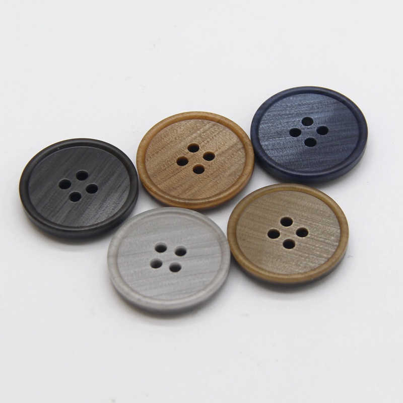 Nút Áo Khoác Bằng Nhựa Màu Đen Chất Lượng Cao 15/18/20/23/25mm Cho Nam