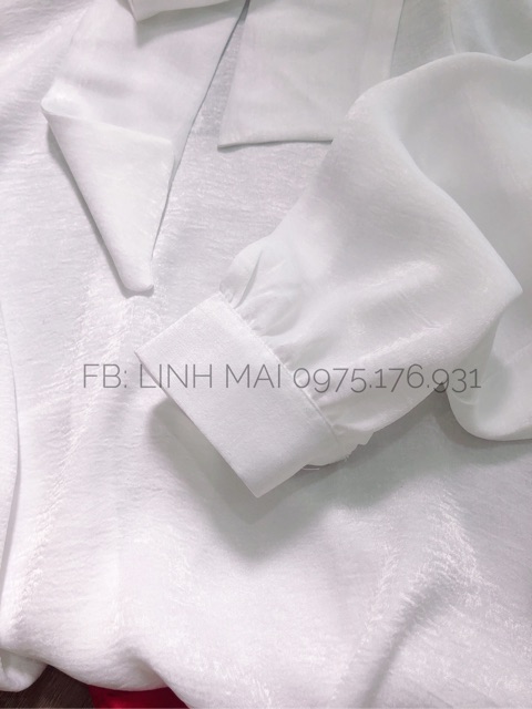 ✨LỤA TUYẾT✨ Sơ mi lụa tằm nơ cổ 2 màu,xám,trắng