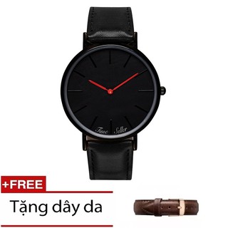Đồng hồ nam dây da time seller ts09 + tặng dây da