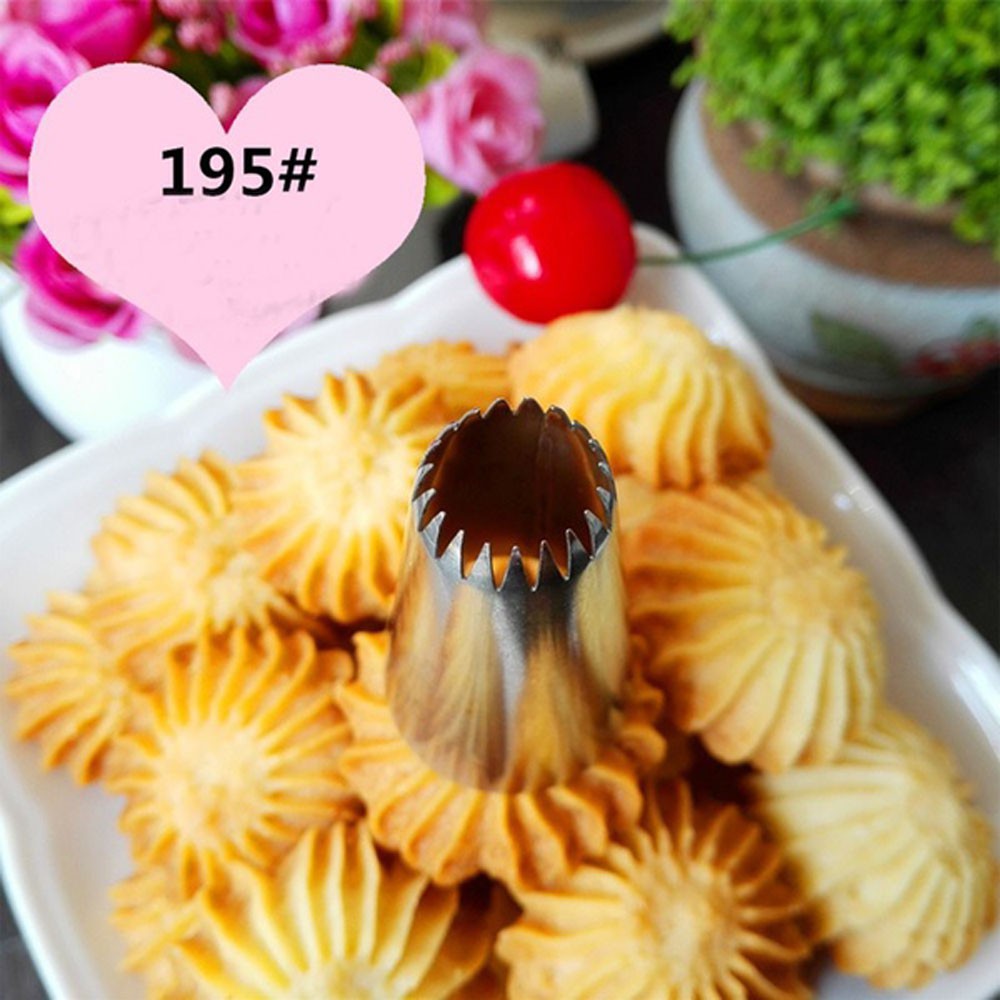 #195 Kitchen Accessories Russian Pastry Tips Cupcake Stainless Steel Icing Piping Nozzles