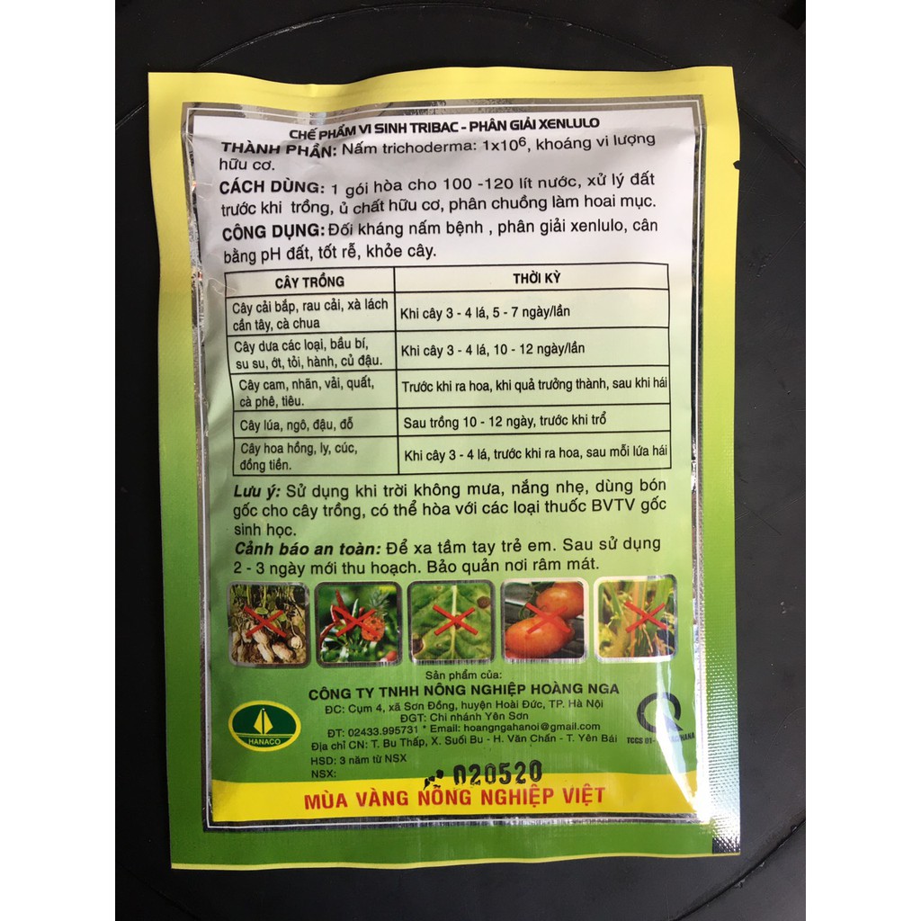 Bán Chế phẩm Trichoderma dùng tưới cây, trộn giá thể phòng trừ nấm bệnh 100gr chất lượng.