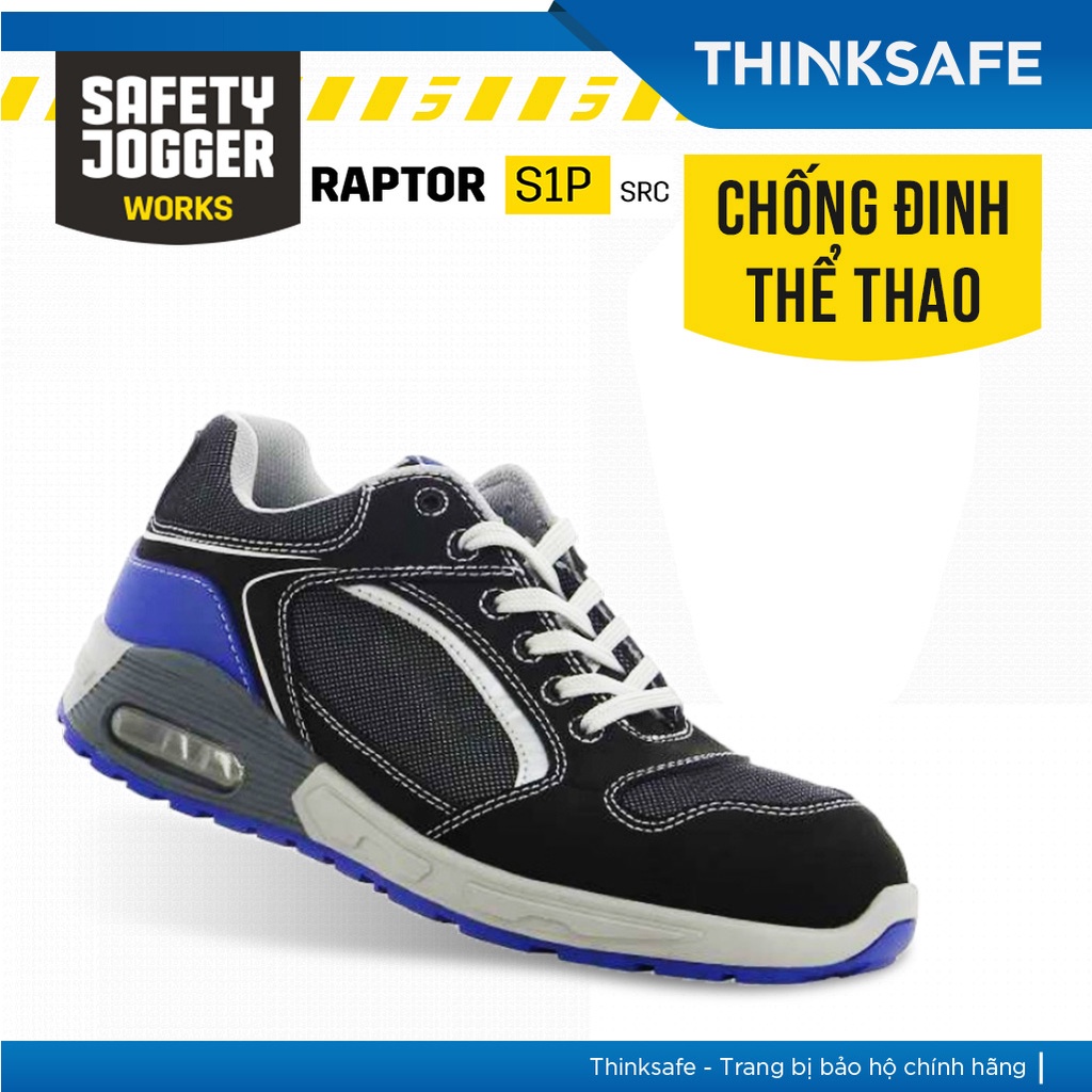 Giày bảo hộ lao động nam Jogger Thinksafe, giày bảo hộ siêu nhẹ, thời trang, chống đinh, chống trơn trượt - Raptor S3