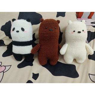 Bộ 3 gấu we bare bear handmade