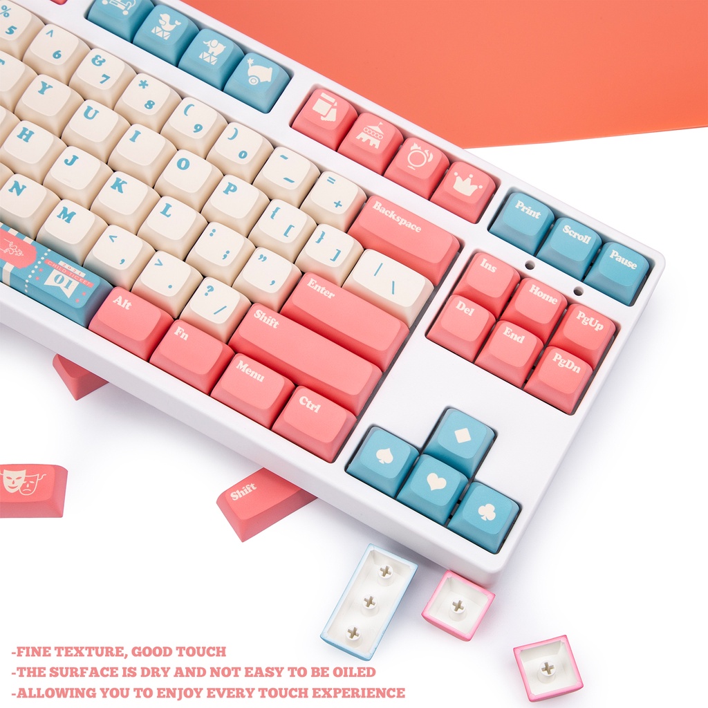 PBT XDA Cấu hình Keycaps tùy chỉnh 142 Phím Đặt ANSI Layout Keycaps Bộ cho Gateron Kailh Cherry MX Công tắc bàn phím cơ