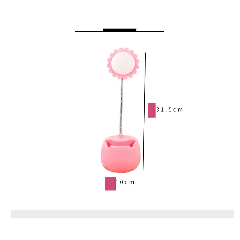 Đèn học để bàn có hộc đựng bút, điện thoại hình hoa hướng dương