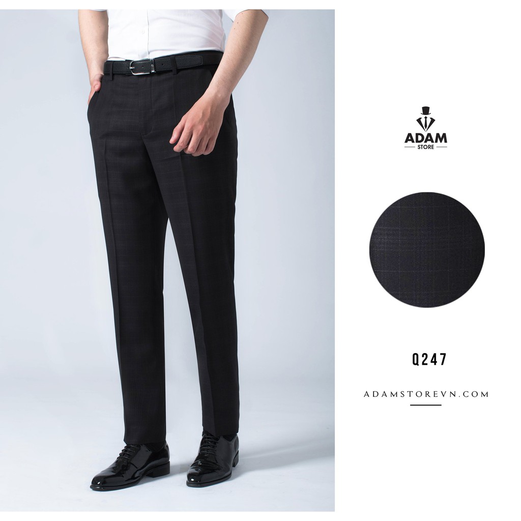 QUẦN ÂU NAM ADAM STORE ĐEN KẺ Q247