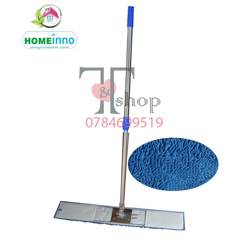 Cây Lau Nhà San Hô Bản Lau 90cm Homeinno Cán Tăng Đơ 90-145cm (Có Sẵn Tấm Lau)