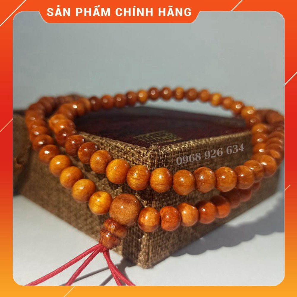 Vòng hạt gỗ 108 hạt quấn tay 📌FREESHIP📌 Vòng tay gỗ huyết long 6 ly phong thủy cao cấp loại tốt