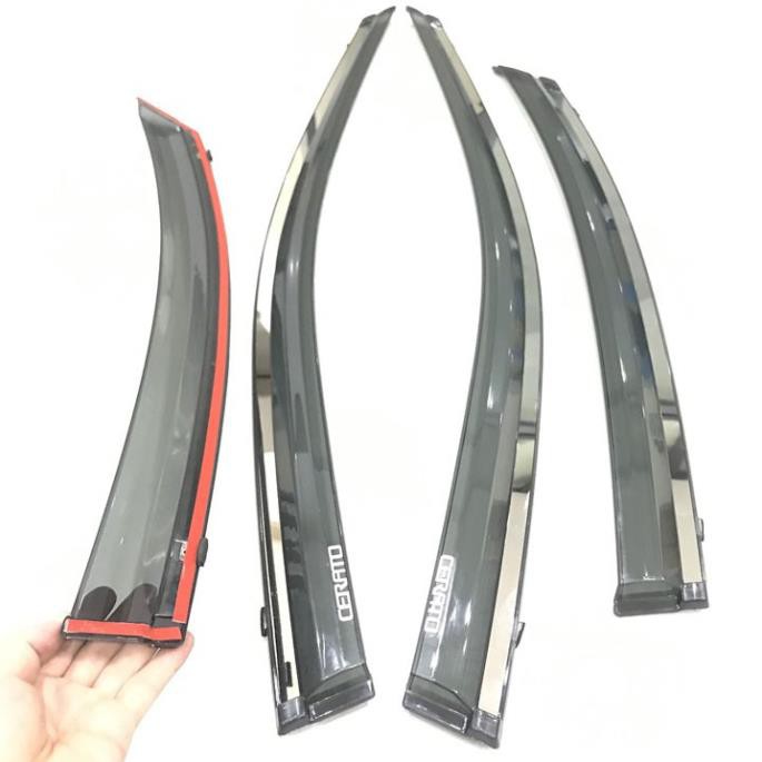 Vè mưa chỉ mạ Cerato 2019-2020-2021 nhưa cao cấp  ( chỉ viền inox )