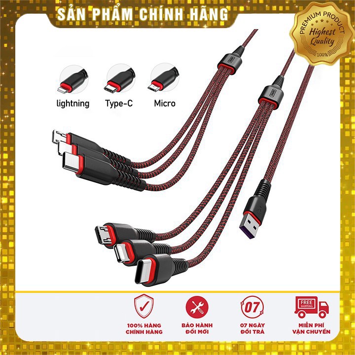 [ Giá siêu rẻ,chính hãng 100% ]  Cáp sạc Remax 6 in 1 RC-153 2 Cổng Type C, 2 Cổng Lightning, 2 Cổng MicroUSB