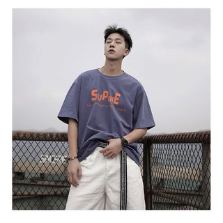 Áo thun stee form rộng tay lửng nam nữ SU PIN