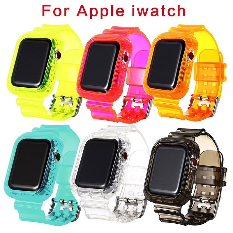 Dây Đeo Silicone Mềm Cho Đồng Hồ Thông Minh Apple Watch 6 5 4 3 2 38 / 42 / 40 / 44mm