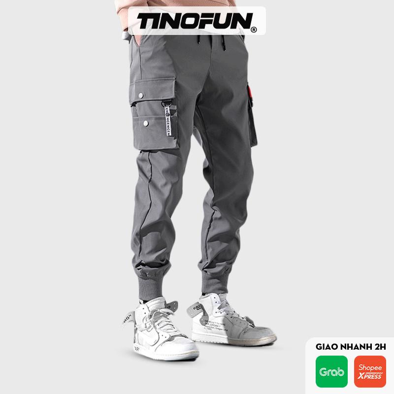 Quần thể thao nam kaki TINOFUN quần jogger túi hộp kiểu bó ống KPE phong cách Hàn Quốc