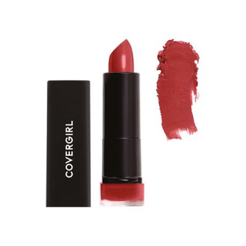 Son lỳ có dưỡng CoverGirl Exhibitionist Demi Matte Lipstick 450 Worthy. Made in USA.Màu đỏ trầm