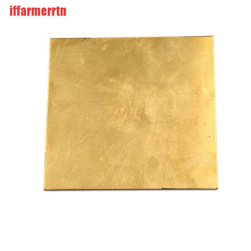 Tấm lá nhôm bằng đồng thau mỏng 0.5mm/ 0.8mm/ 1mm/ 2mm 100x100mm DIY