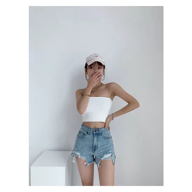 Quần Short Denim Xẻ Tà Thời Trang Mùa Hè Cho Bé Gái