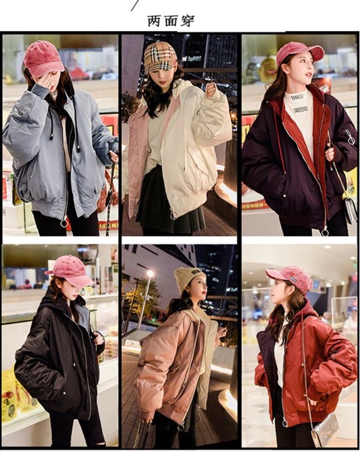 Áo khoác phao ulzzang 2in1 chất cực đẹp, cực dày