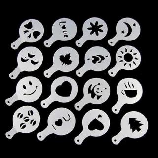 Set 16 khuôn trang trí cà phê latte nghệ thuật tự làm