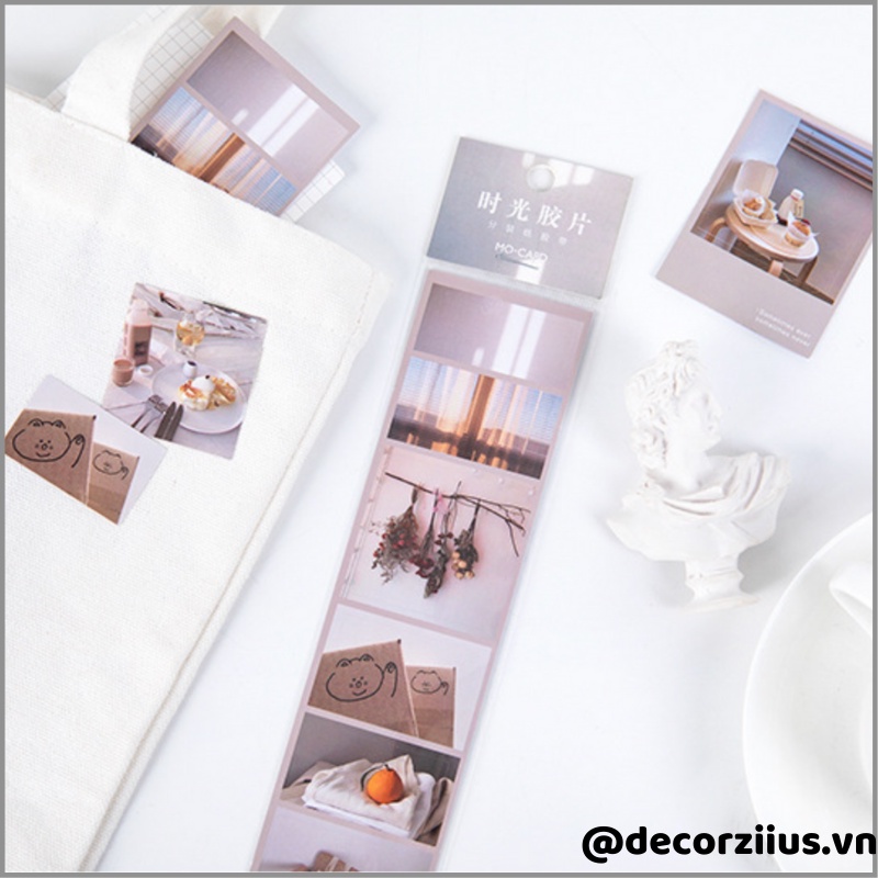 Sticker Vintage Hình Dán Dài Dạng Phim Trang Trí Bullet Journal,Nhật Kí