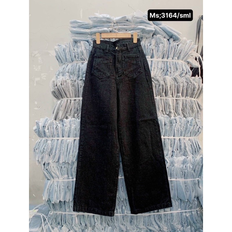 Quần baggy jeans, quần bò jean baggy ống rộng lưng cao mã 3063, 3064, 3161