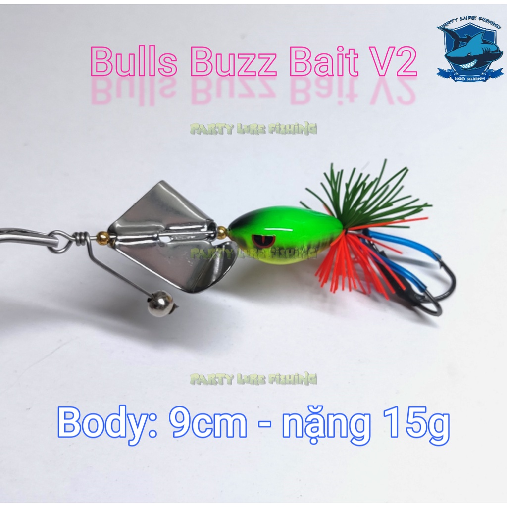 Mồi câu cá lóc - Bulls Buzz Bait V2 - 15g - Chuyên trị cá lóc bông - Made in Thái Lan