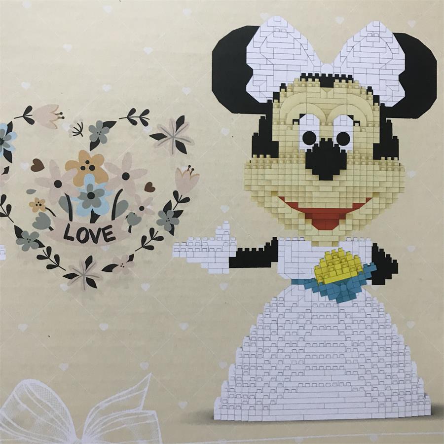 Hoạt Hình Bộ Đồ Chơi Lắp Ráp Mô Hình Chuột mickey minnie Dễ Thương