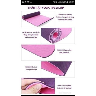Thảm tập yoga 2 lớp