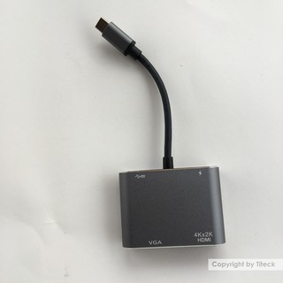Cáp chuyển đổi USB Type C to HDMI + VGA + USB 3.0 + USB C 4in1