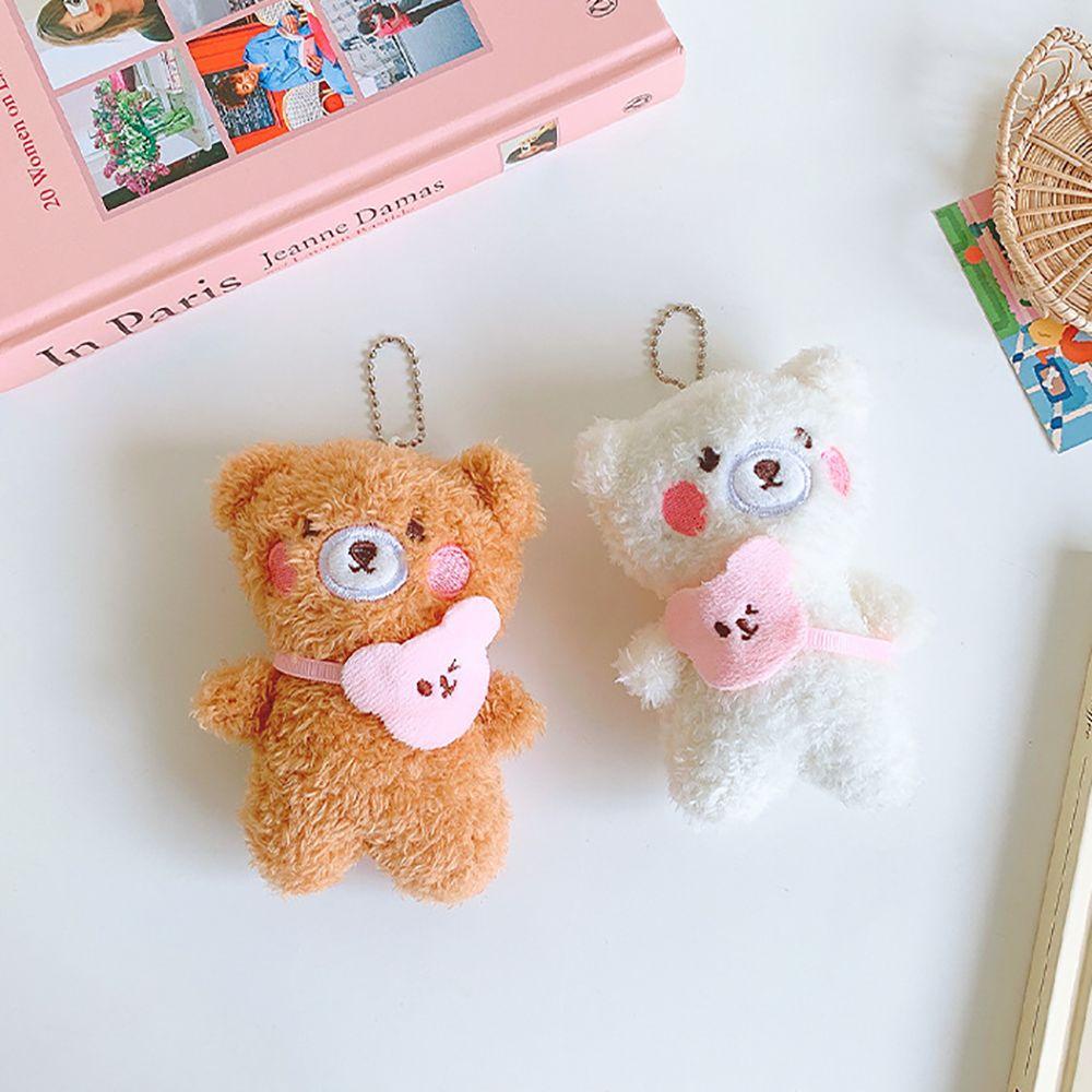 REBUY1 Móc Khóa Hình Gấu Nhồi Bông Dễ Thương
