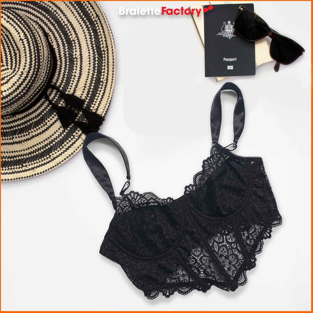 [Tặng mã 30k] Áo lót croptop BraletteFactory, áo lót ren mỏng sexy có gọng, mút lót, bralette hàng thiết kế [ mẫu N05] | BigBuy360 - bigbuy360.vn