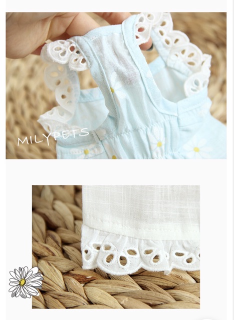 Váy thô hoa xinh mặc hè cho thú cưng