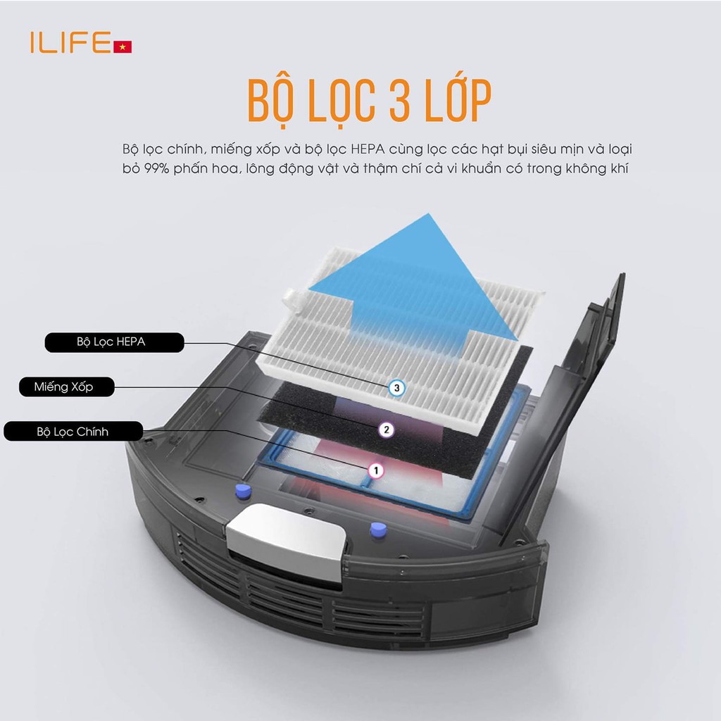 Robot ILIFE X800 - Robot thông minh hút bụi lau nhà