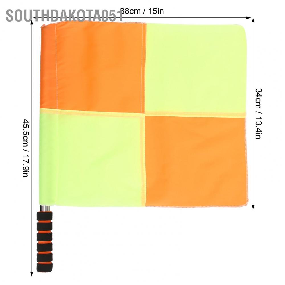 [Hàng HOT] Bộ 2 Cờ Trọng tài biên bóng đá Tay cầm Bọt biển Chống trượt có túi cho thể thao Trận đấu【Southdakota051】