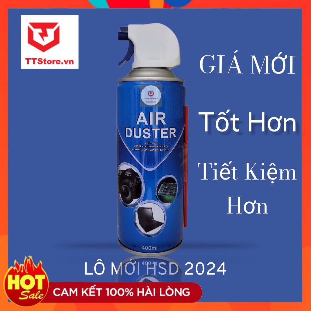 Bình xịt khí nén ( Bình Xịt Bụi Khí Nén Air Duster Màu Xanh Chính Hãng Cực Mạnh )