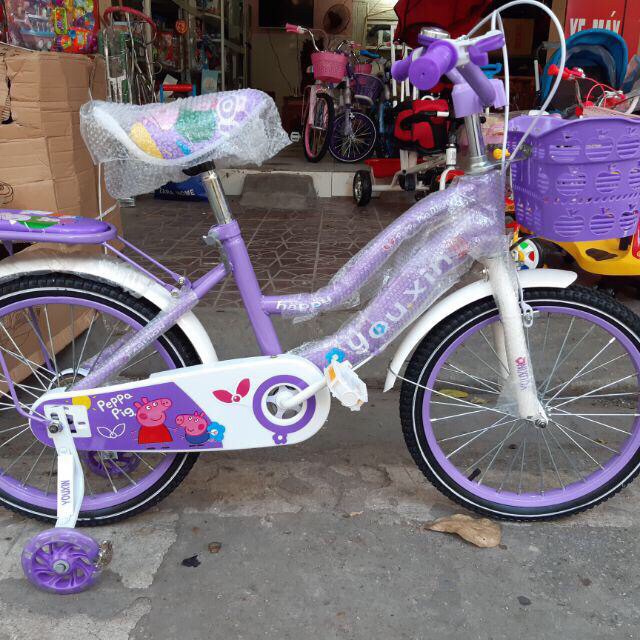 xe đạp 2 khung, Xe đạp mini nữ trẻ em cỡ bánh 18 inch.cho bé từ 6-9t