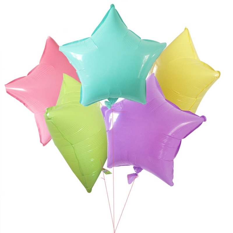 1 Bong Bóng Trái Tim 18 Inch Màu Sắc Kẹo Ngọt Xinh Xắn