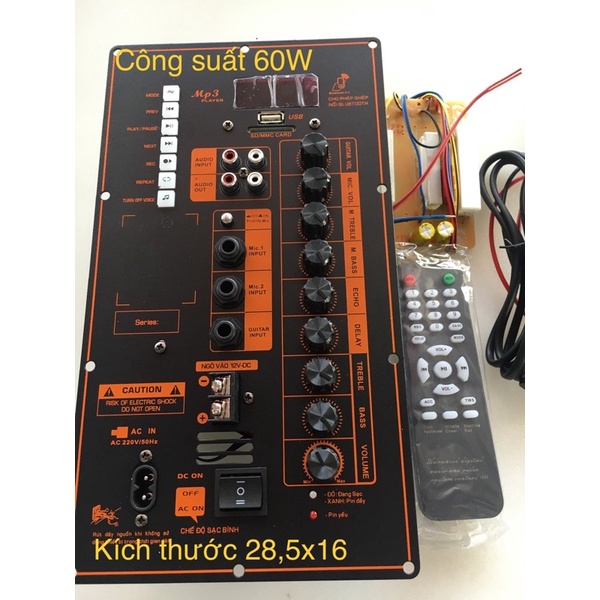 Mạch loa kéo bass 30 40 công suất 60W.