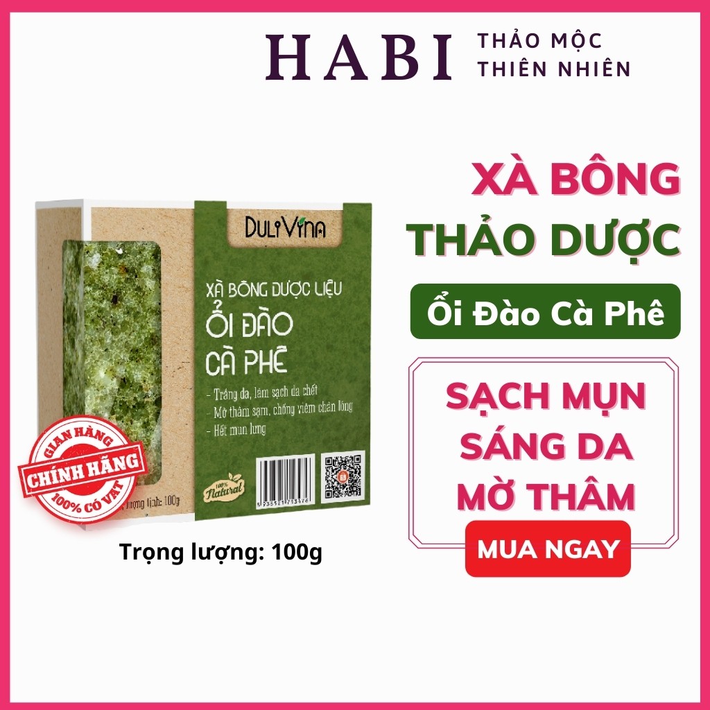 Xà phòng tắm thảo dược thiên nhiên, xà phòng cục tẩy da chết rửa mặt tắm trắng Dulivina | BigBuy360 - bigbuy360.vn