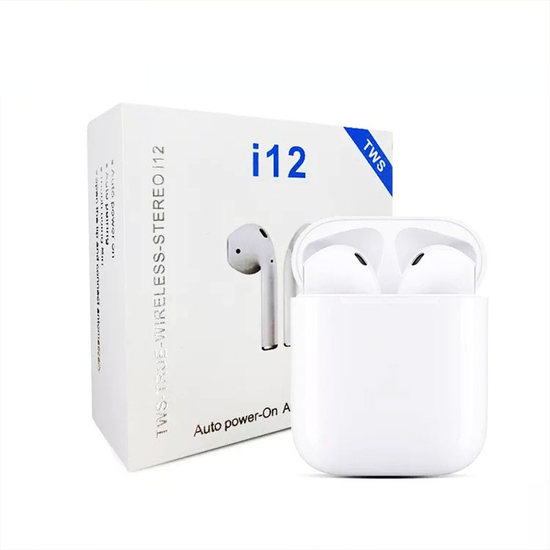 Tai nghe bluetooth không dây i12 TWS có hộp sạc dành cho IOS Android | BigBuy360 - bigbuy360.vn