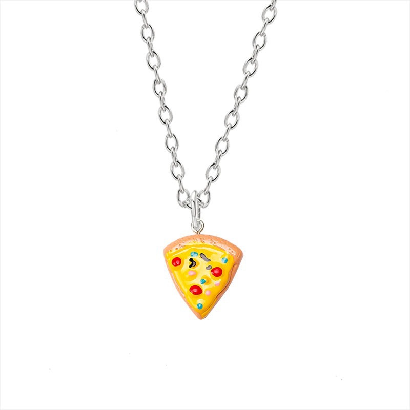 Vòng cổ Tình Bạn Mặt Nhựa Resin Hình Pizza 6 Thời Trang Cho Nam Và Nữ Best Friend Heart Pendant Necklace Adjustable Choker Jewelry Sets Geometry Couple Gift Party Jewelry Accessories Gift