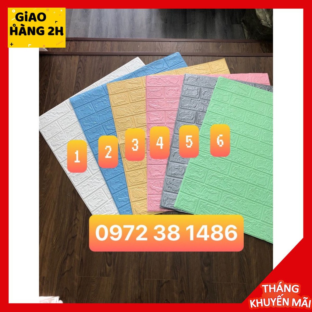Xốp Dán Tường Giả Gạch 3D 77x 70cm Cao Cấp Cách Âm Cách Nhiệt Giá Rẻ Nhất