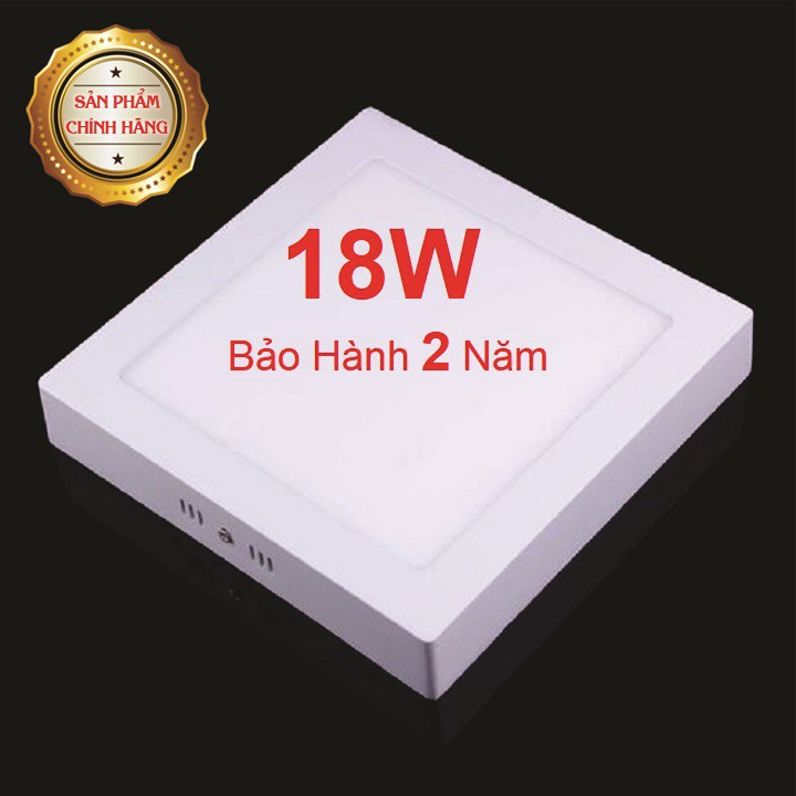 Đèn LED ốp trần vuông 18W ánh sáng trắng tiết kiệm điện