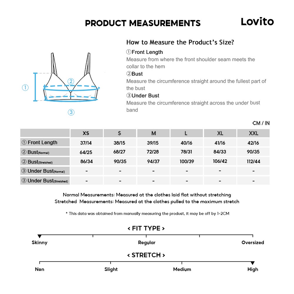 Áo ngực thể thao Lovito cổ chữ V màu trơn L07031